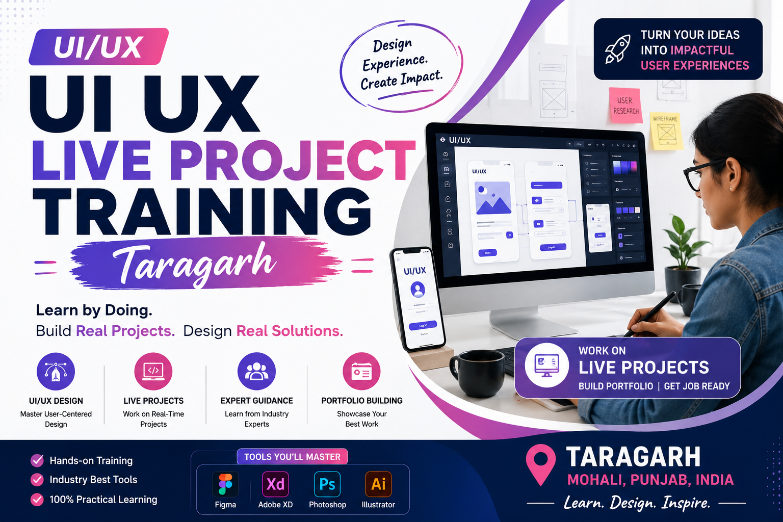 Professional UI UX Live Project Training Taragarh