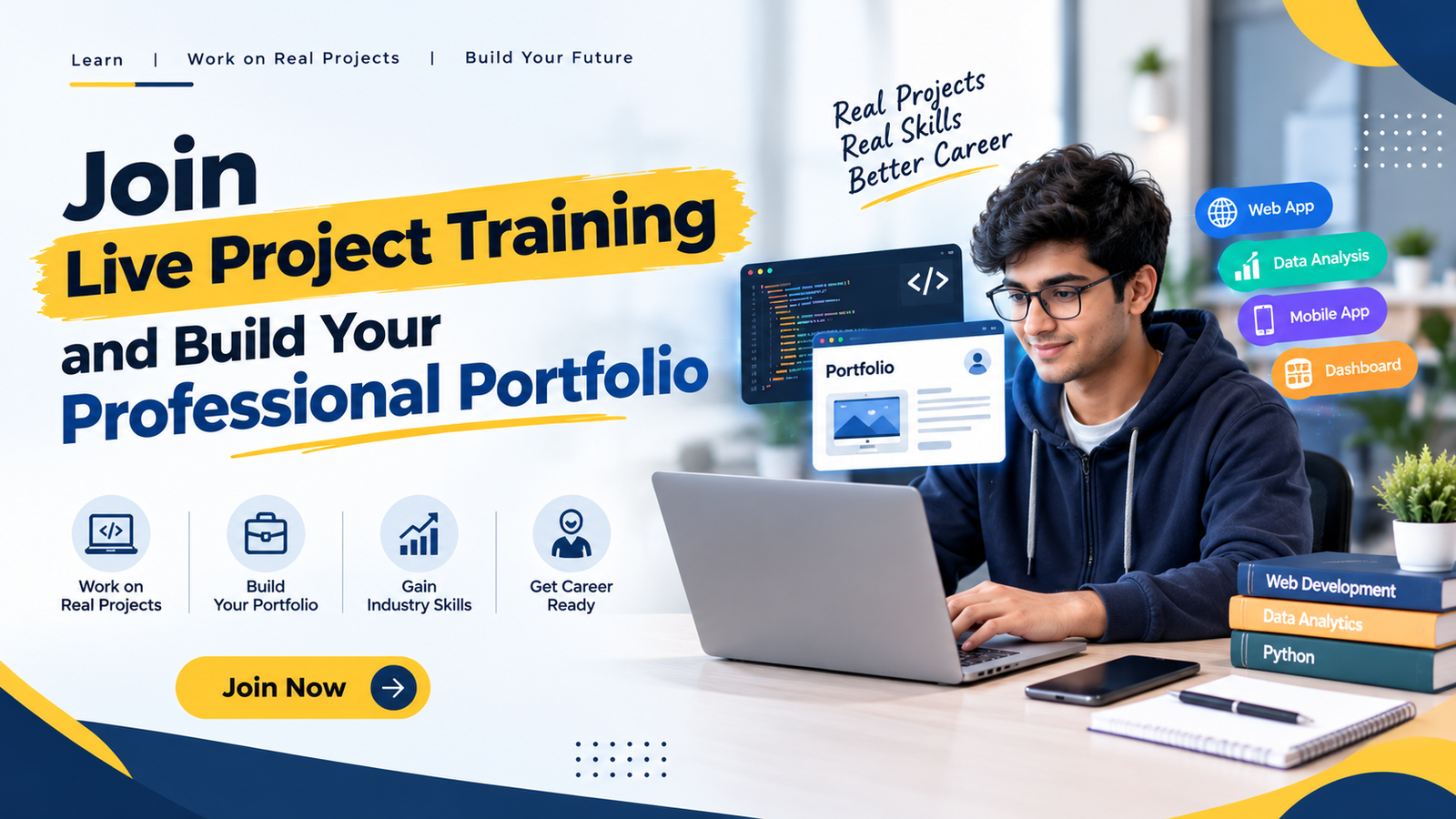 Live Project Training for Freshers to Build Career Skills